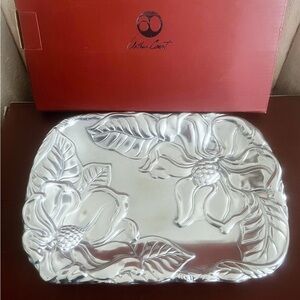 Arthur Court Silver Magnolia Blossom Catch All Tray